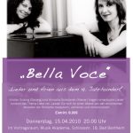 Kirsten Sicking, Alt/Mezzosopran -
Anoosha Golestaneh, Klavier Bella Voce